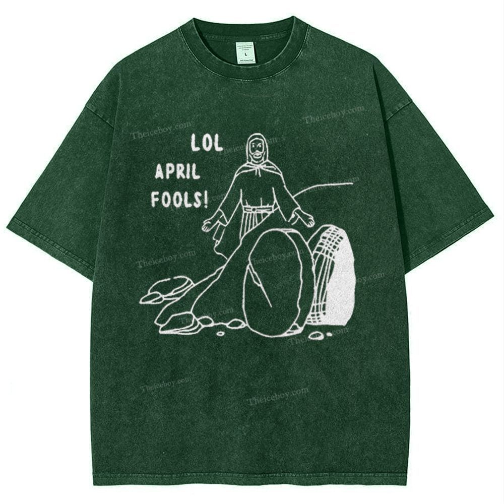 Lol  April Fools Snowflake Vintage Washed T-Shirt