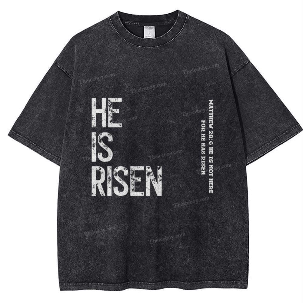 He Is Risen Snowflake Vintage Washed T-Shirt