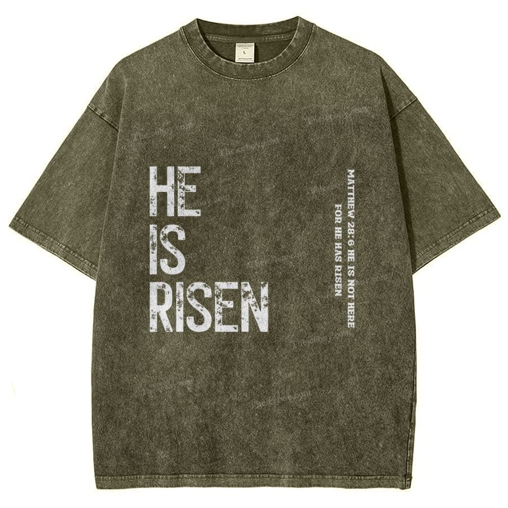 He Is Risen Snowflake Vintage Washed T-Shirt