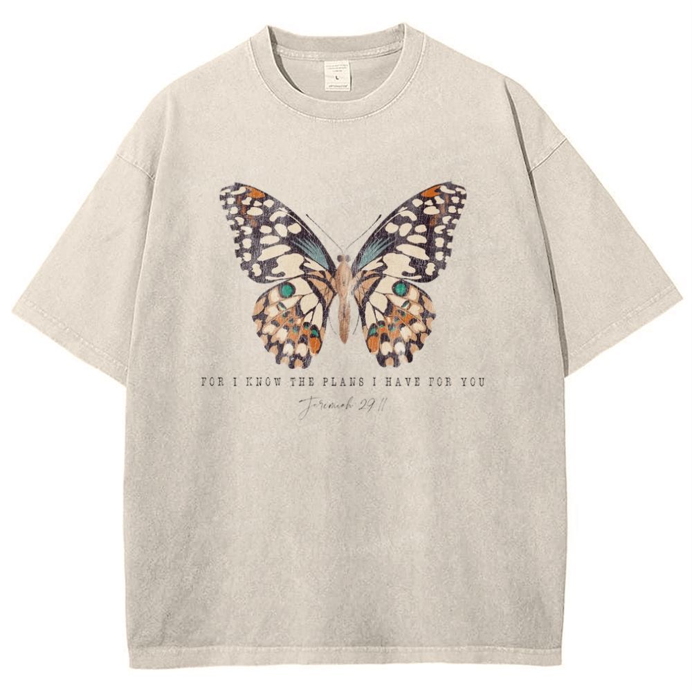 For I Know The Plans I Have For You Snowflake Vintage Washed T-Shirt