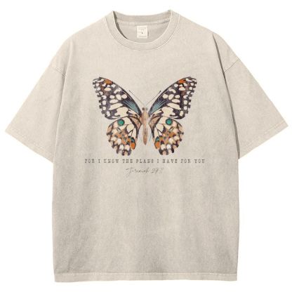 For I Know The Plans I Have For You Snowflake Vintage Washed T-Shirt