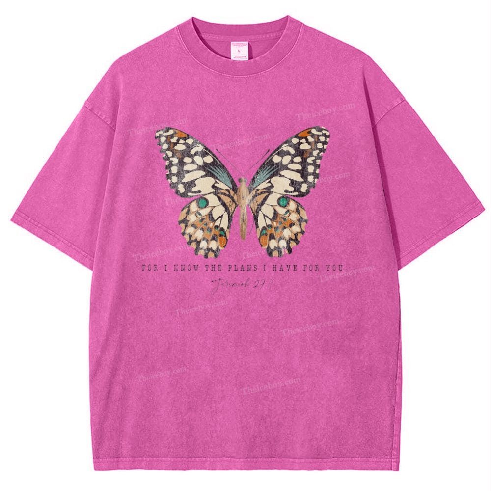 For I Know The Plans I Have For You Snowflake Vintage Washed T-Shirt