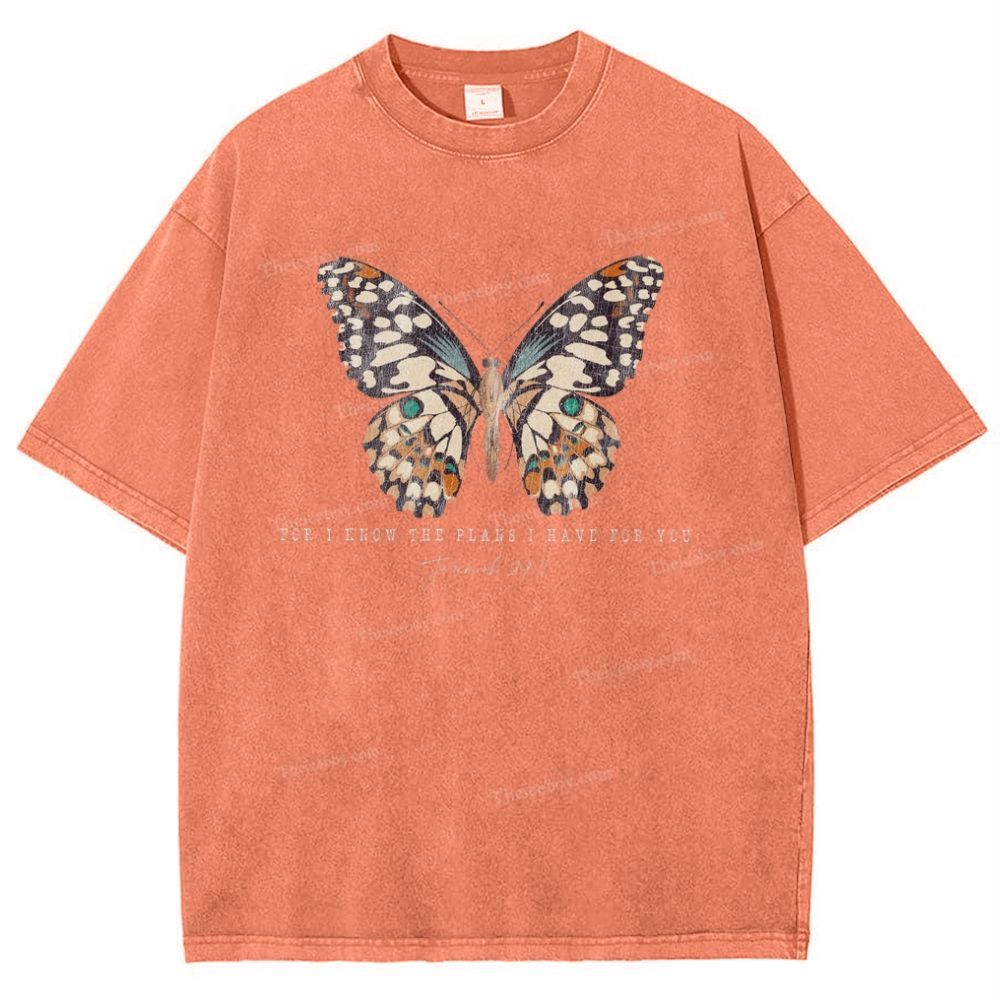 For I Know The Plans I Have For You Snowflake Vintage Washed T-Shirt