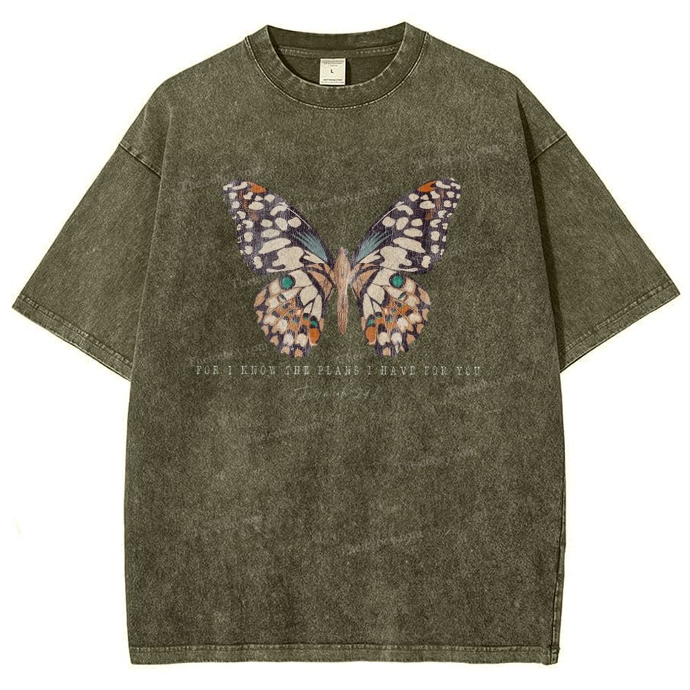 For I Know The Plans I Have For You Snowflake Vintage Washed T-Shirt