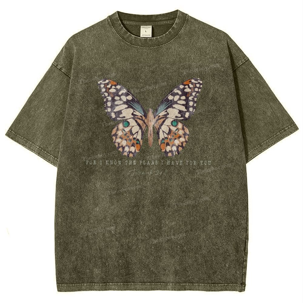 For I Know The Plans I Have For You Snowflake Vintage Washed T-Shirt