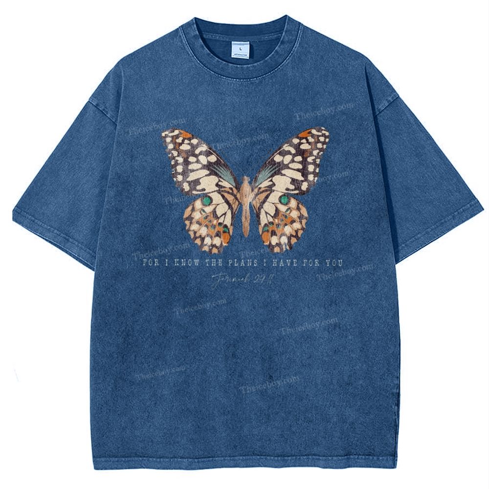 For I Know The Plans I Have For You Snowflake Vintage Washed T-Shirt