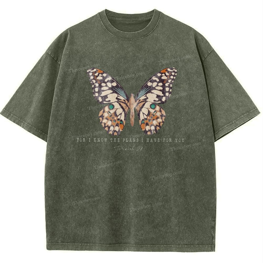 For I Know The Plans I Have For You Snowflake Vintage Washed T-Shirt