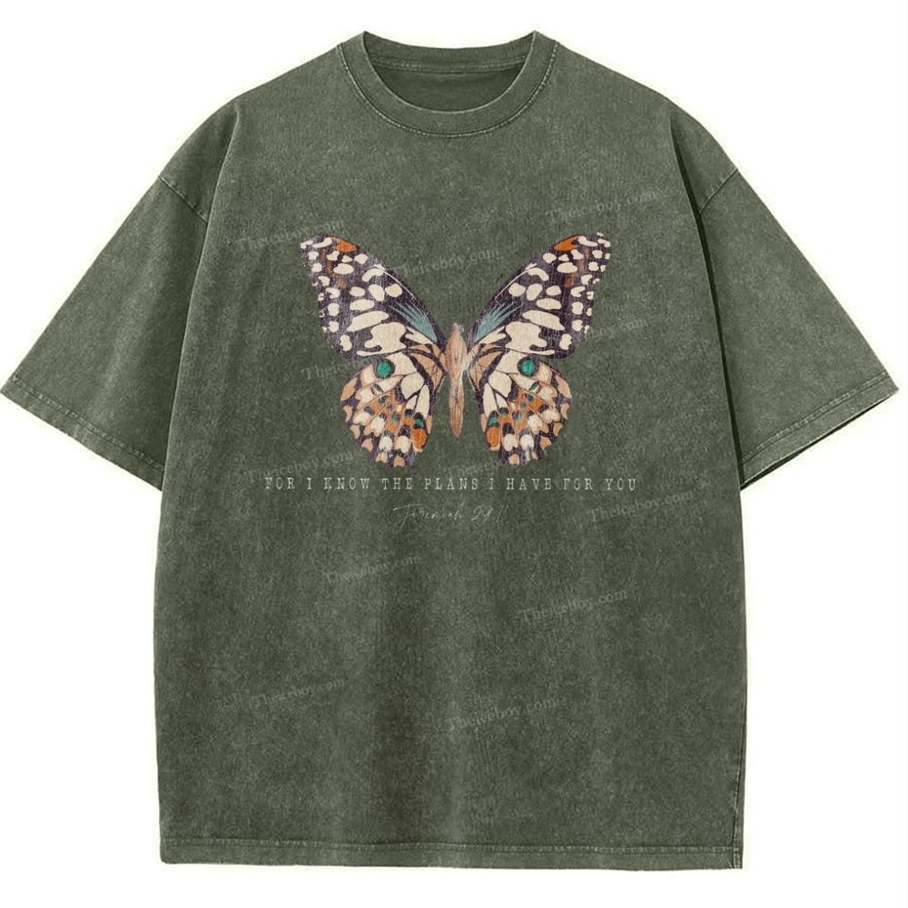 For I Know The Plans I Have For You Snowflake Vintage Washed T-Shirt