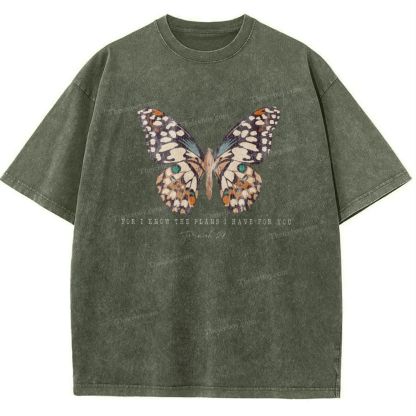 For I Know The Plans I Have For You Snowflake Vintage Washed T-Shirt