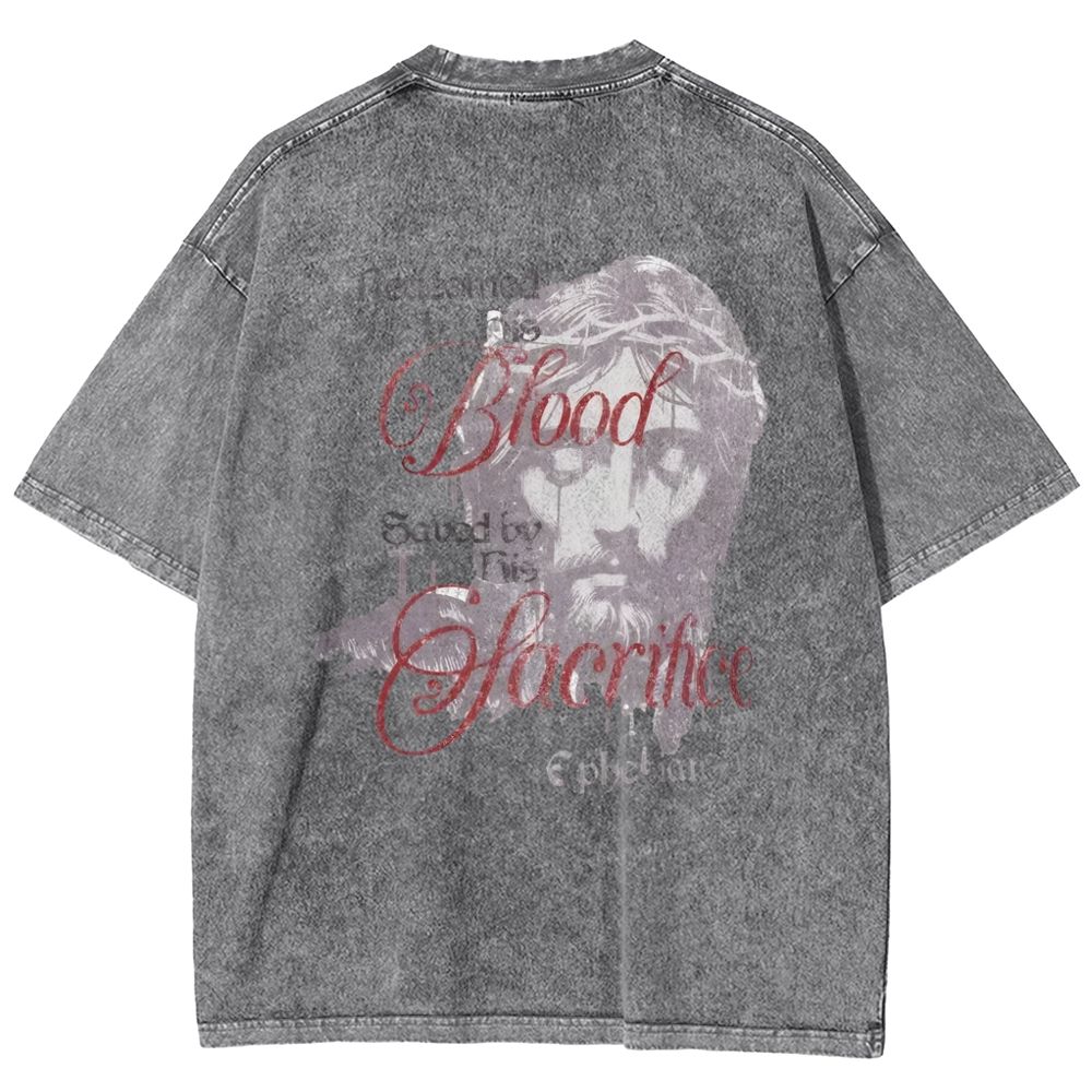 Blood Sacrifice Snowflake Vintage Washed T-Shirt