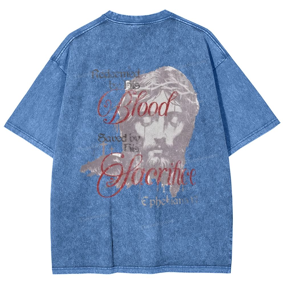 Blood Sacrifice Snowflake Vintage Washed T-Shirt