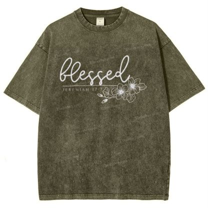 Blessed Snowflake Vintage Washed T-Shirt