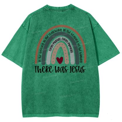 There Was Jesus Snowflake Vintage Washed T-Shirt