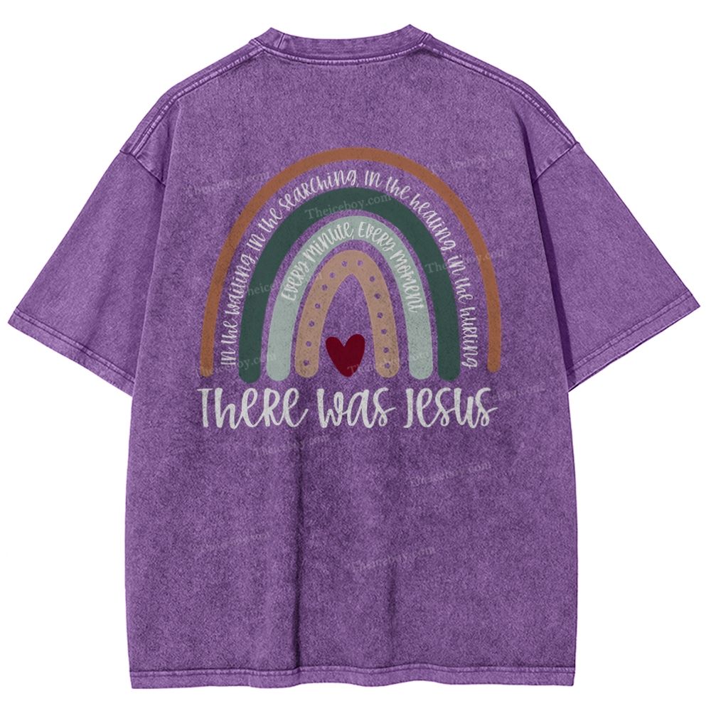 There Was Jesus Snowflake Vintage Washed T-Shirt