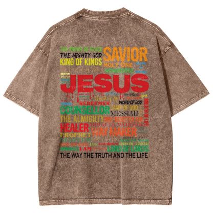 Jesus Snowflake Vintage Washed T-Shirt