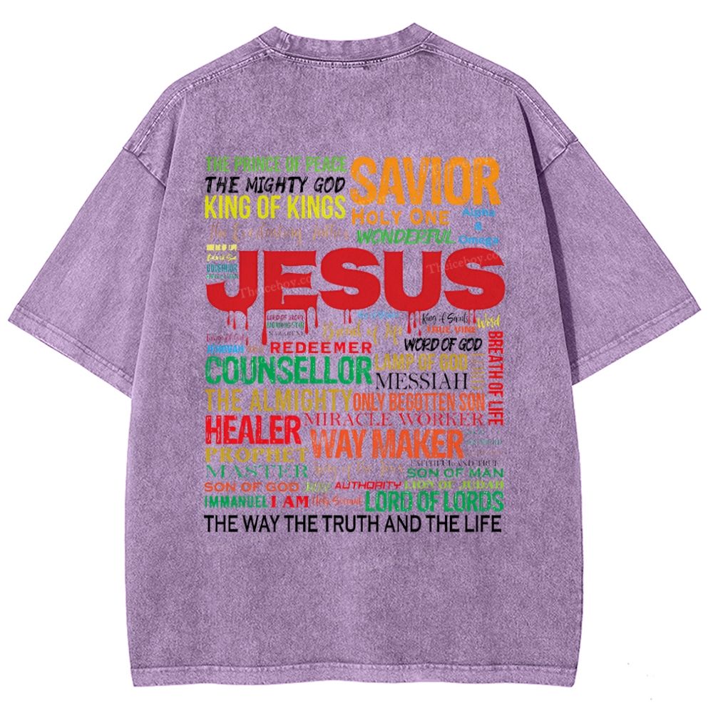 Jesus Snowflake Vintage Washed T-Shirt
