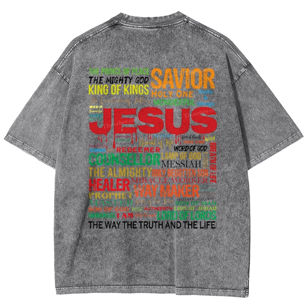 Jesus Snowflake Vintage Washed T-Shirt