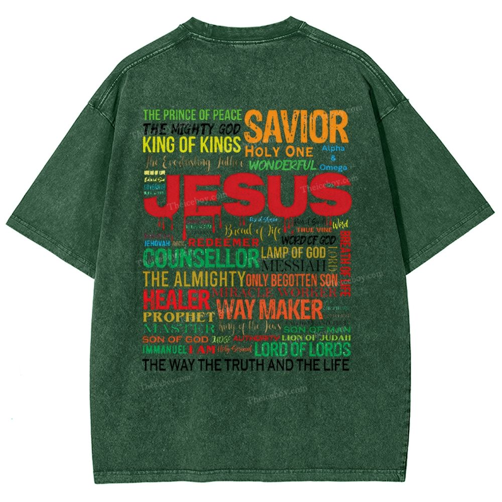 Jesus Snowflake Vintage Washed T-Shirt
