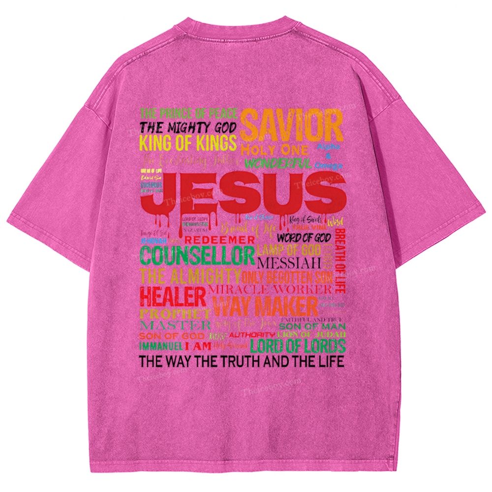 Jesus Snowflake Vintage Washed T-Shirt