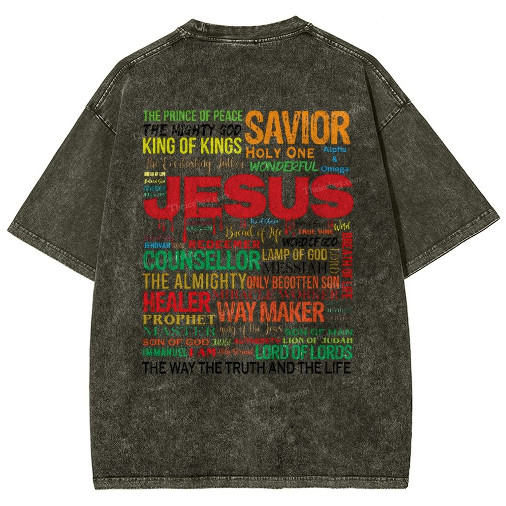 Jesus Snowflake Vintage Washed T-Shirt