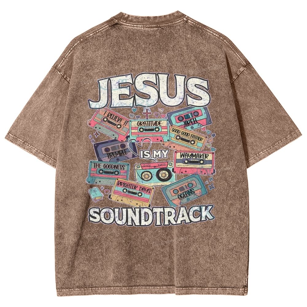 Jesus Soundtrack Snowflake Vintage Washed T-Shirt