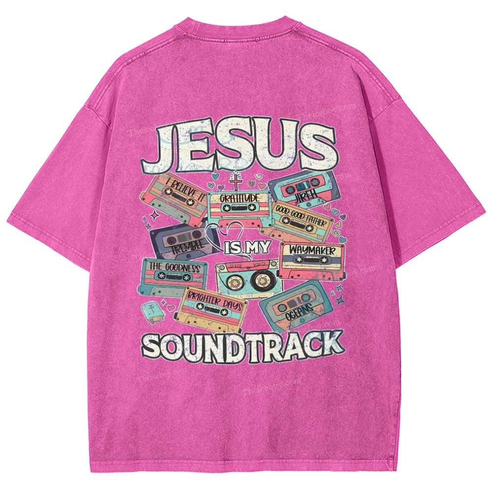Jesus Soundtrack Snowflake Vintage Washed T-Shirt