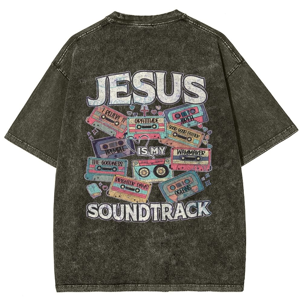Jesus Soundtrack Snowflake Vintage Washed T-Shirt
