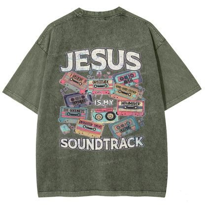 Jesus Soundtrack Snowflake Vintage Washed T-Shirt