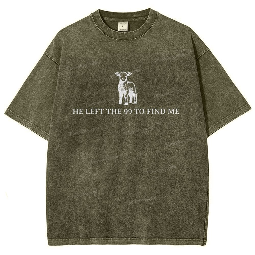 He To Find Me Snowflake Vintage Washed T-Shirt