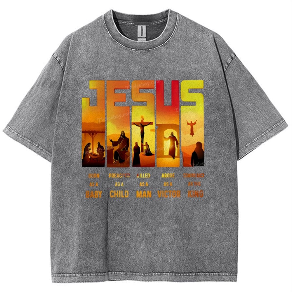 JESUS Snowflake Vintage Washed T-Shirt