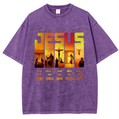 JESUS Snowflake Vintage Washed T-Shirt