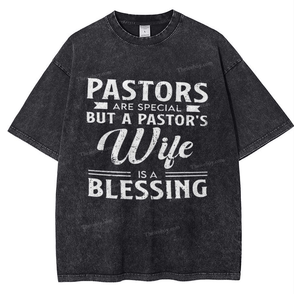 But A Pastor's Wile Is A Blessing Snowflake Vintage Washed T-Shirt