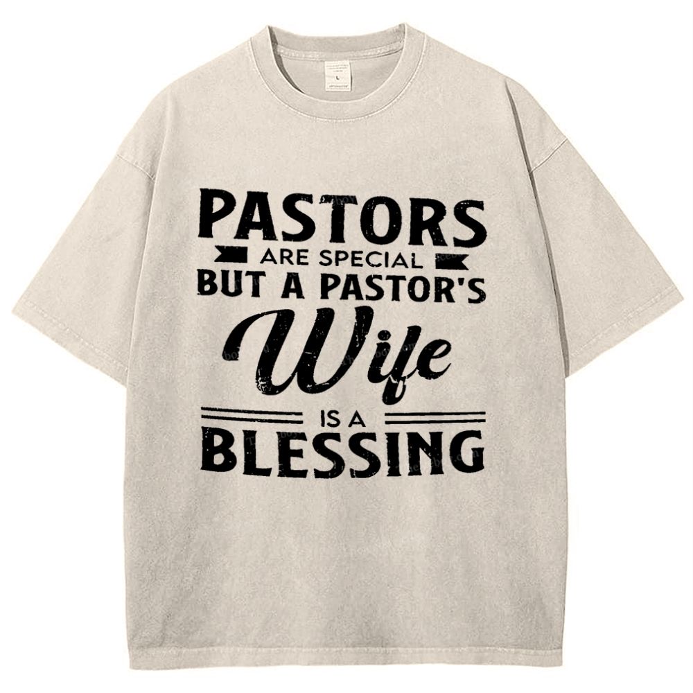 But A Pastor's Wile Is A Blessing Snowflake Vintage Washed T-Shirt