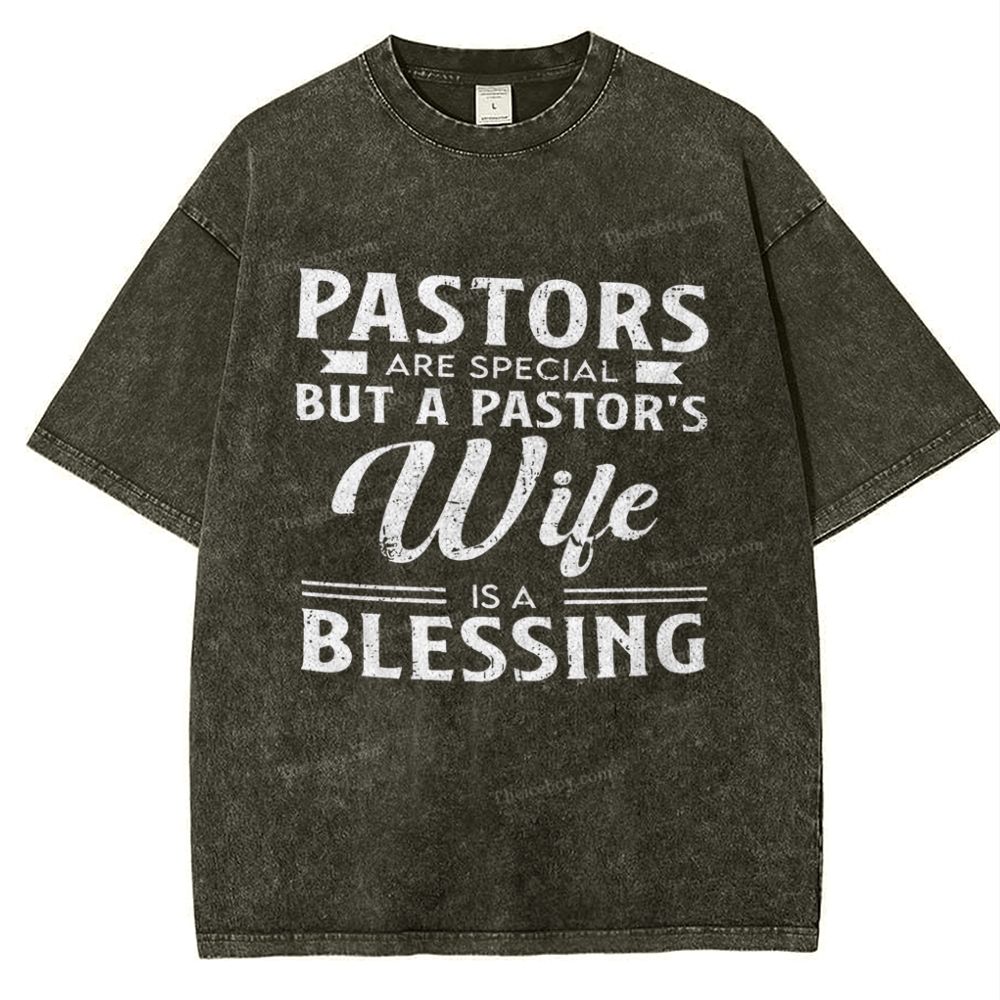 But A Pastor's Wile Is A Blessing Snowflake Vintage Washed T-Shirt