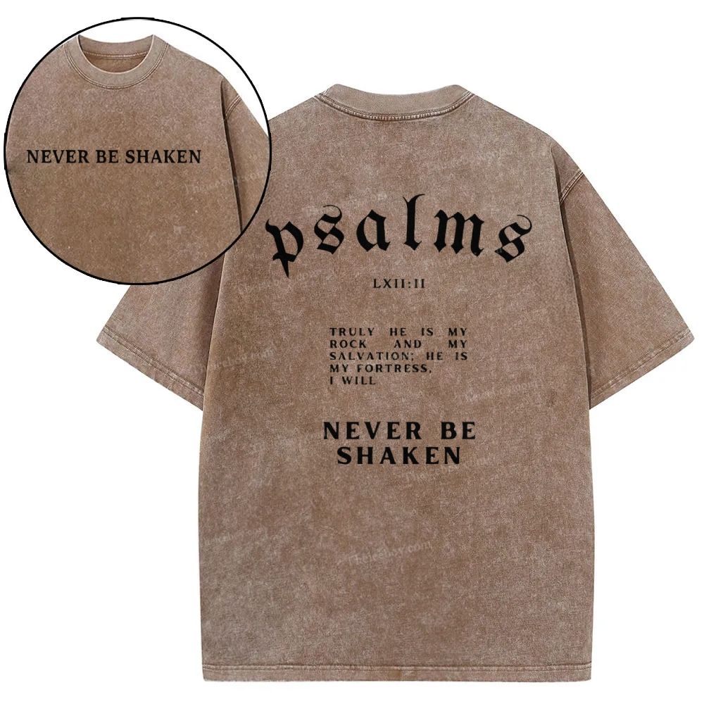 Never Be Shaken Snowflake Vintage Washed T-Shirt