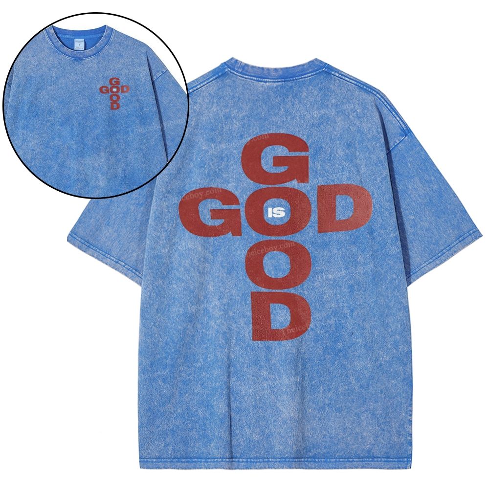 God Is Good Snowflake Vintage Washed T-Shirt