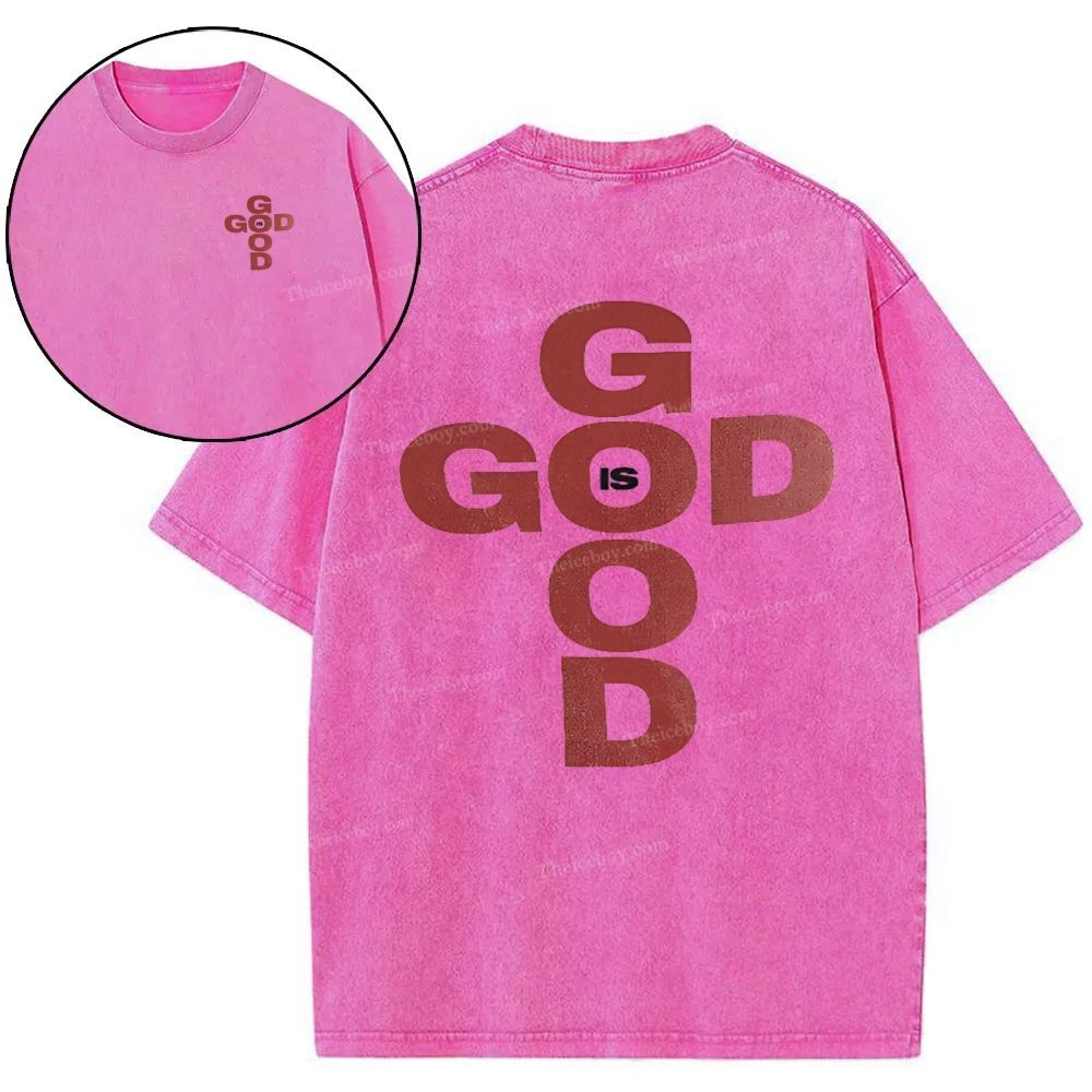God Is Good Snowflake Vintage Washed T-Shirt
