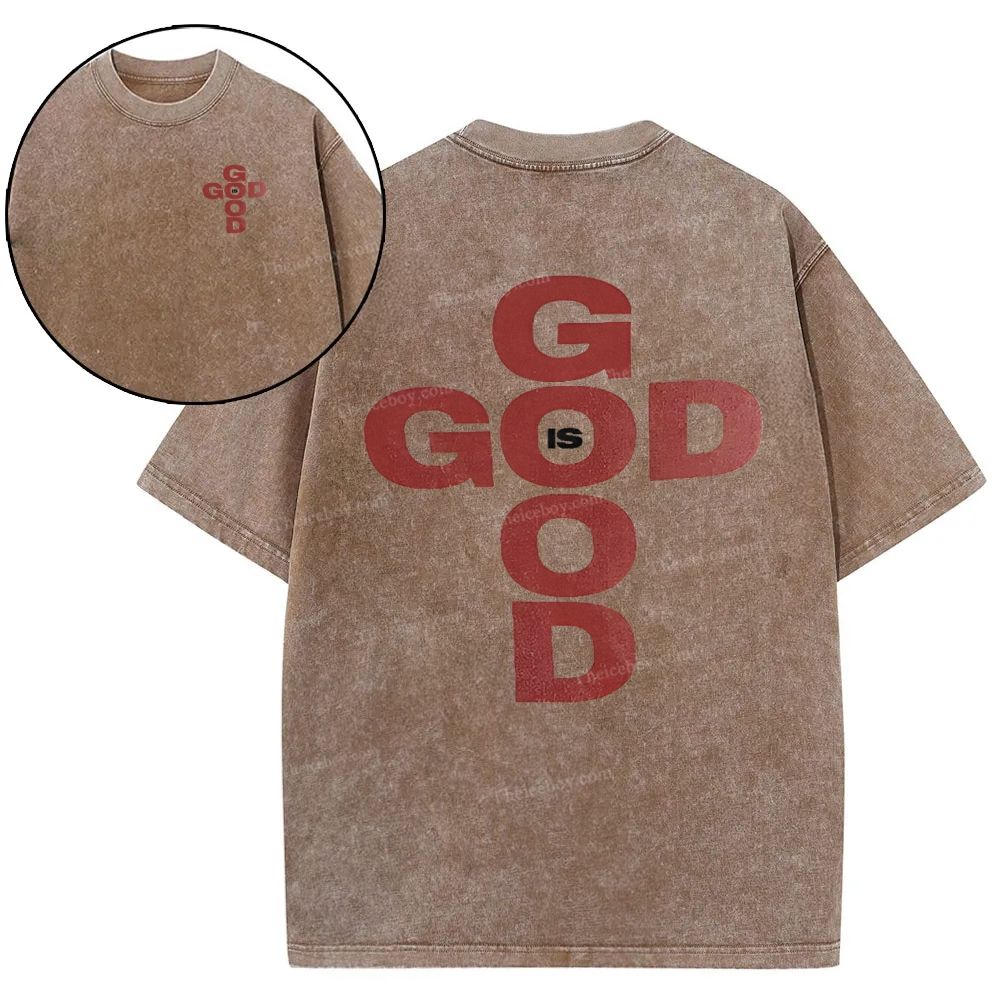 God Is Good Snowflake Vintage Washed T-Shirt