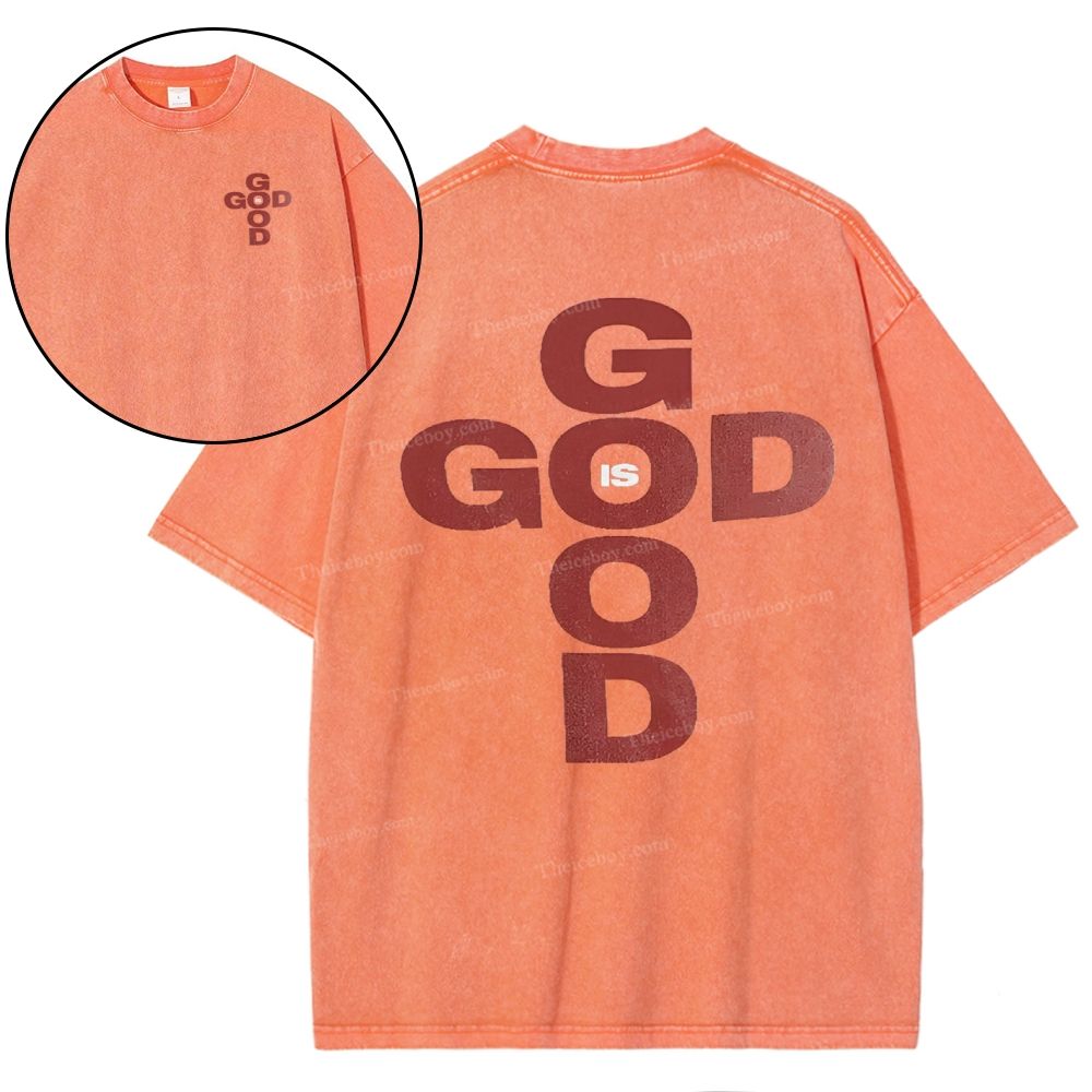 God Is Good Snowflake Vintage Washed T-Shirt