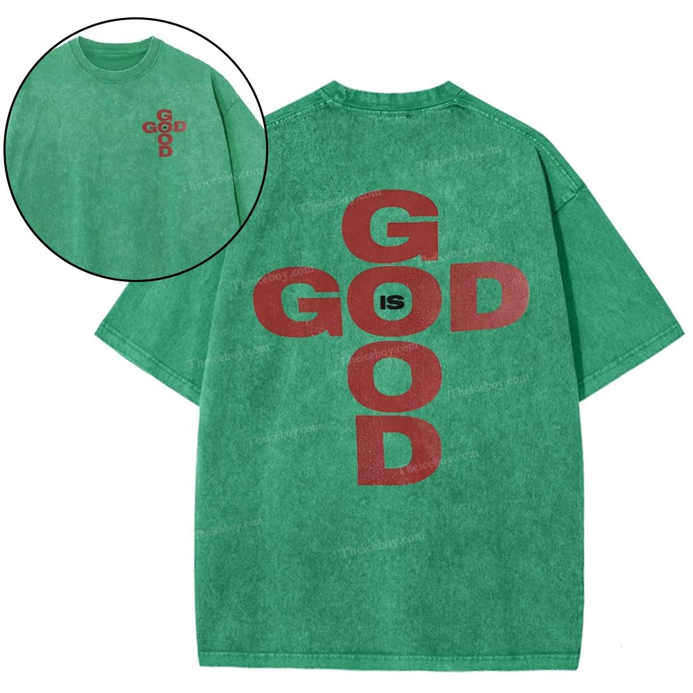God Is Good Snowflake Vintage Washed T-Shirt
