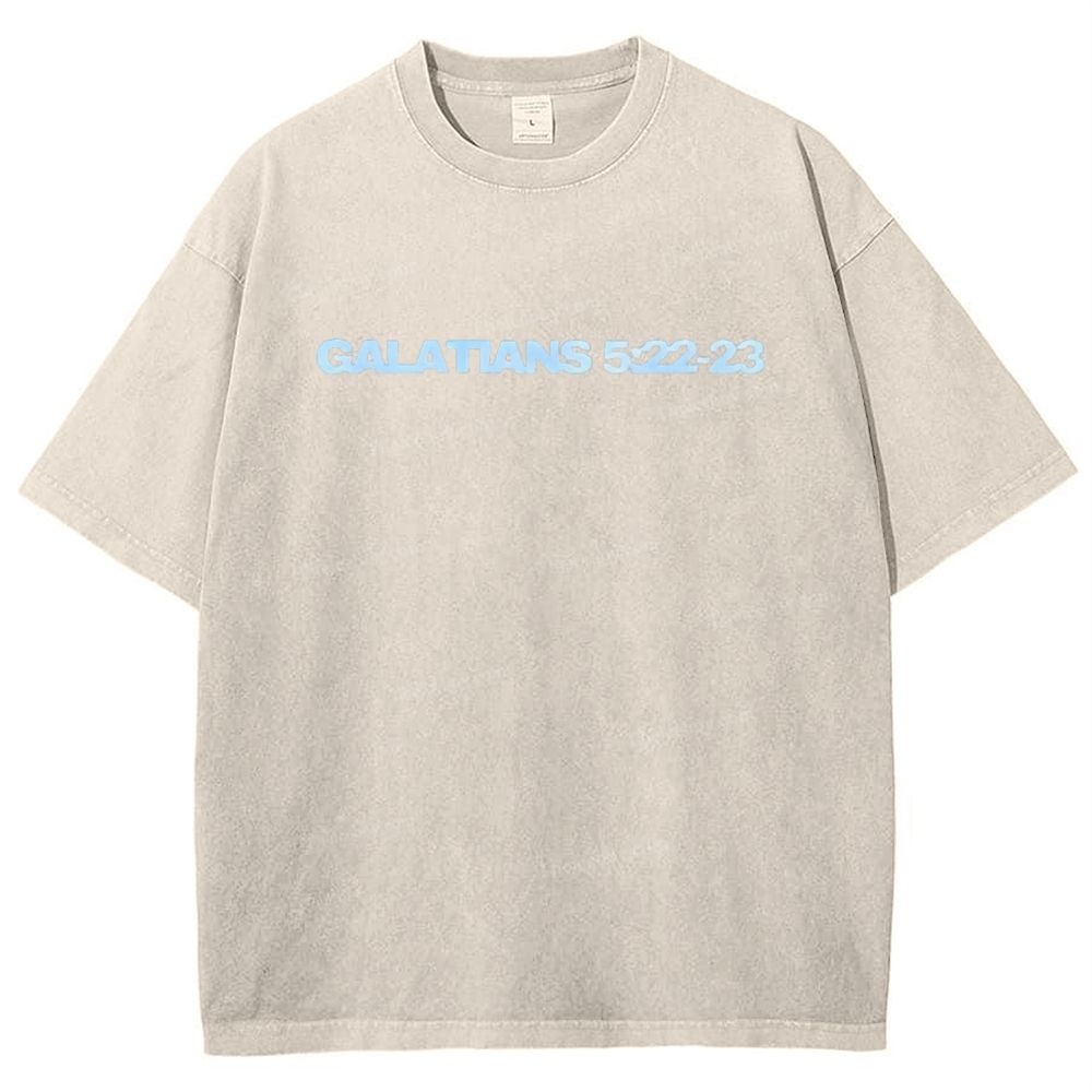 Galatians 5:22-23 Snowflake Vintage Washed T-Shirt