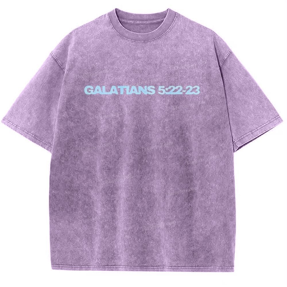 Galatians 5:22-23 Snowflake Vintage Washed T-Shirt