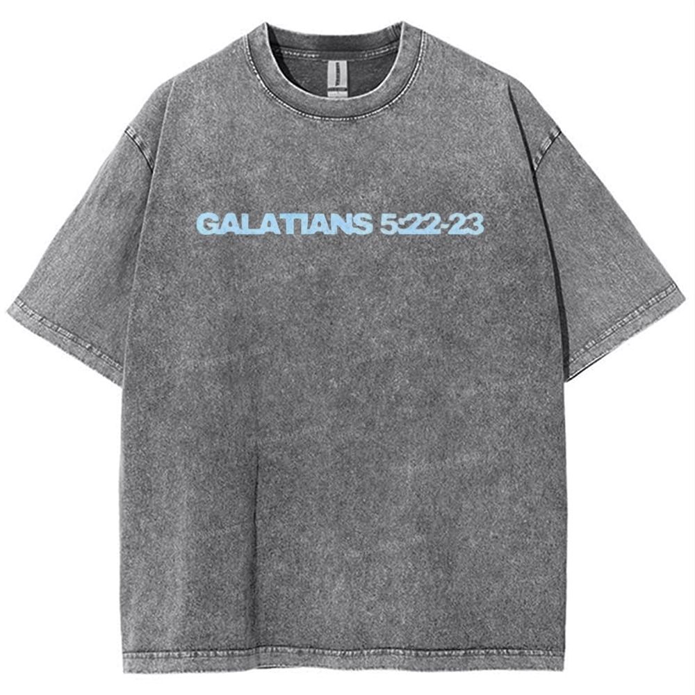 Galatians 5:22-23 Snowflake Vintage Washed T-Shirt