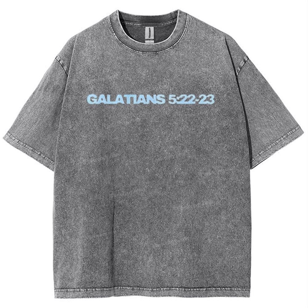 Galatians 5:22-23 Snowflake Vintage Washed T-Shirt
