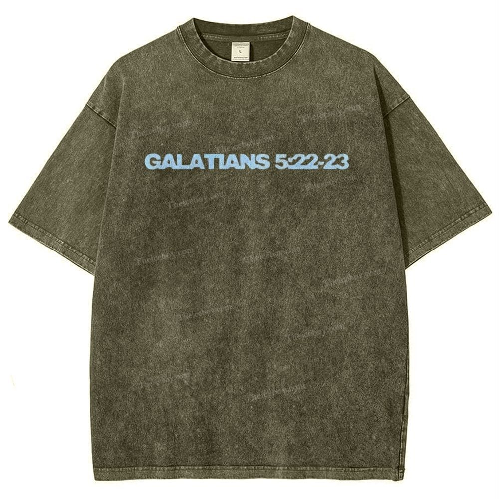 Galatians 5:22-23 Snowflake Vintage Washed T-Shirt