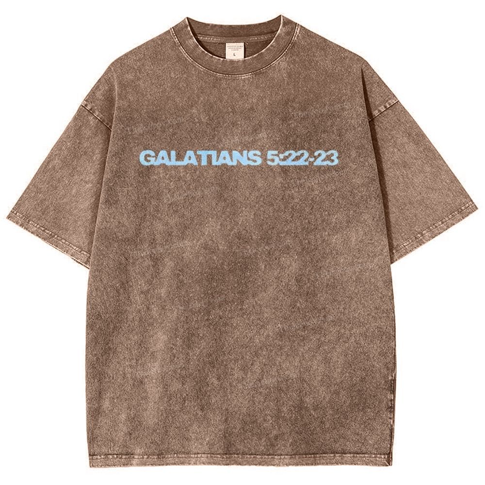 Galatians 5:22-23 Snowflake Vintage Washed T-Shirt
