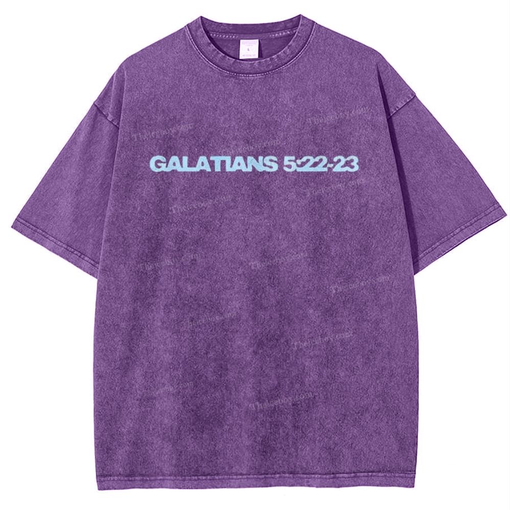 Galatians 5:22-23 Snowflake Vintage Washed T-Shirt
