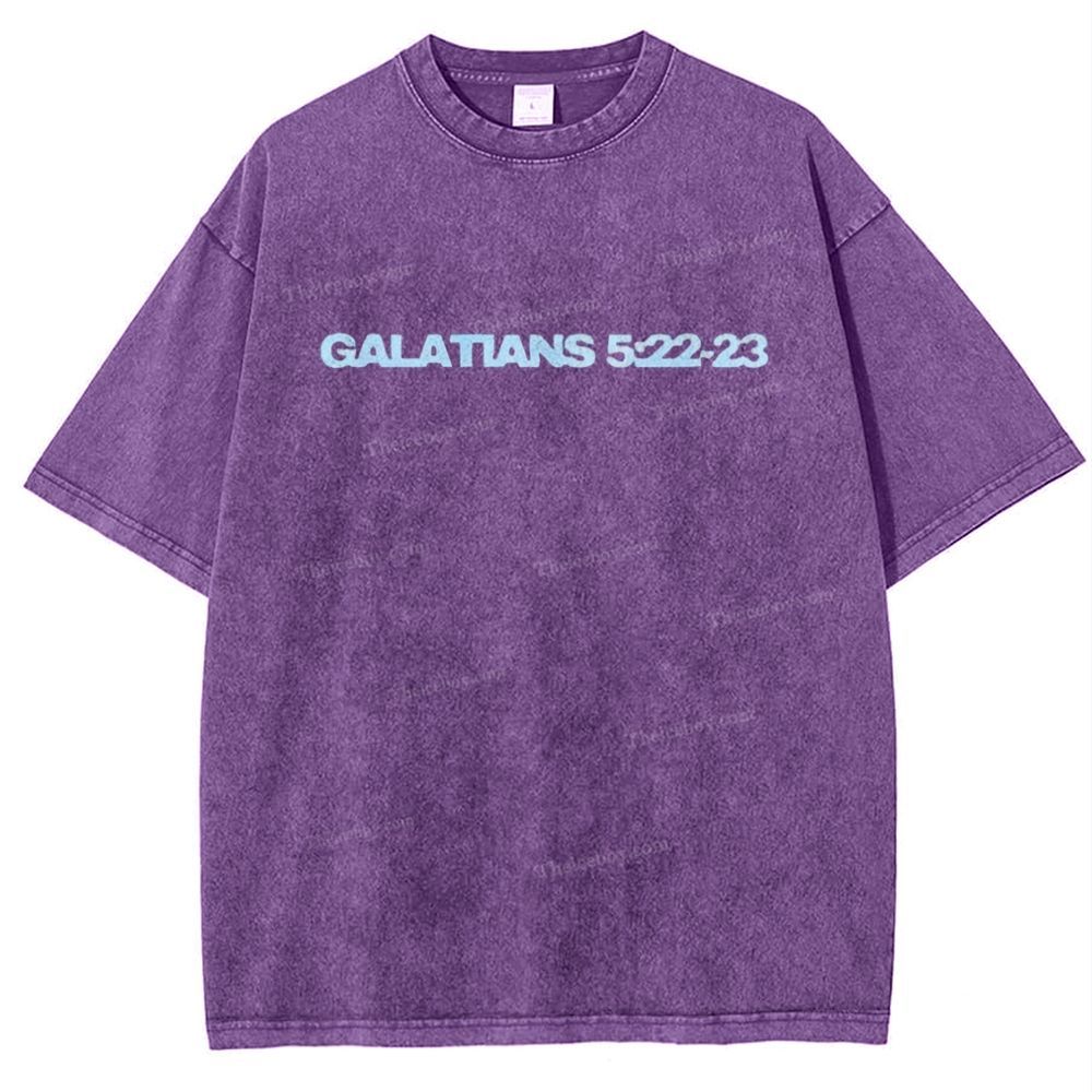 Galatians 5:22-23 Snowflake Vintage Washed T-Shirt
