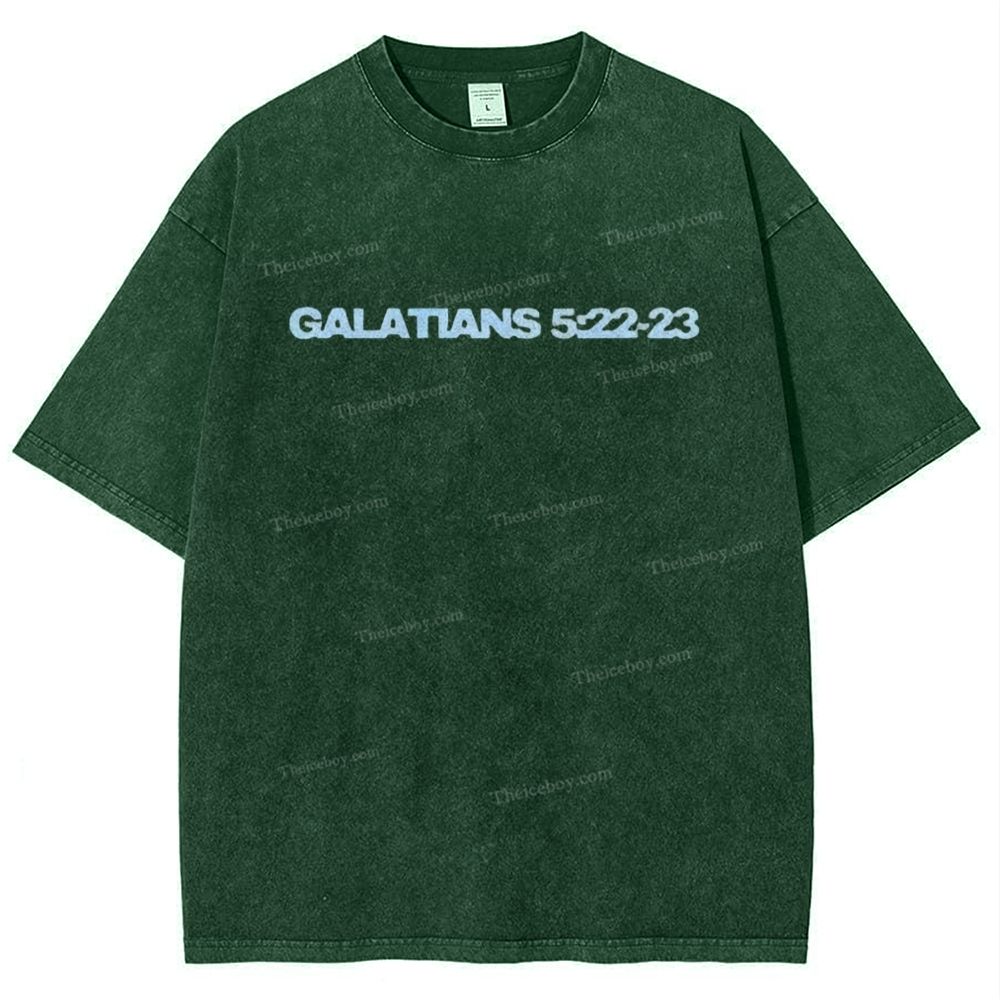 Galatians 5:22-23 Snowflake Vintage Washed T-Shirt