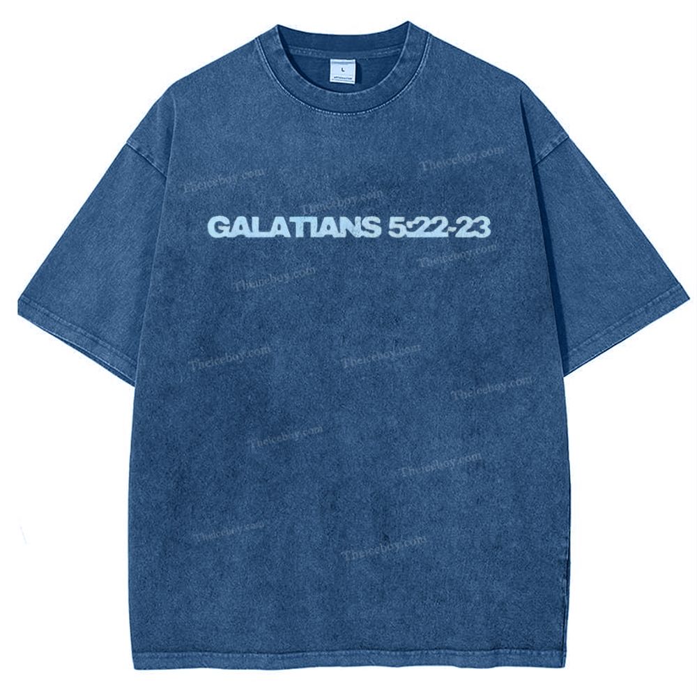Galatians 5:22-23 Snowflake Vintage Washed T-Shirt
